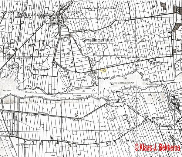 Egbertsgaasten 1990 topografische kaart